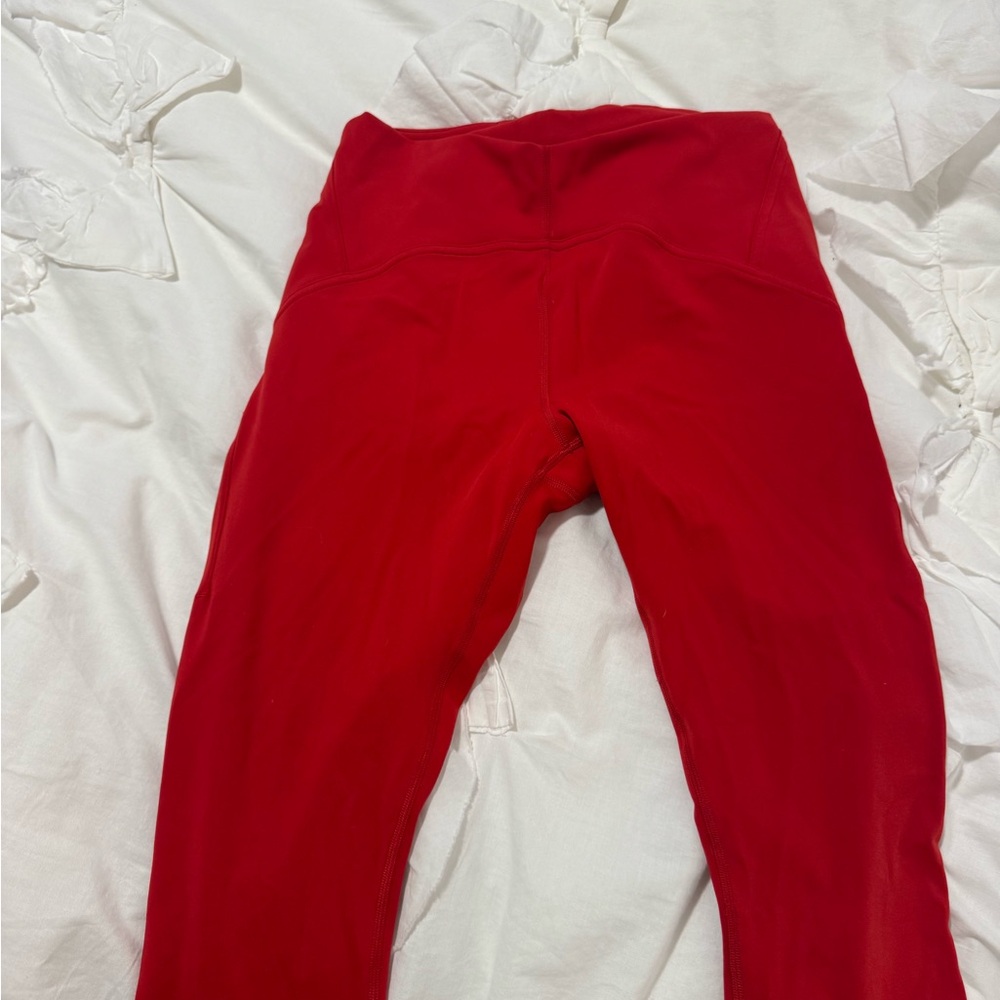 Lululemon Athletica Red High-Rise Leggings